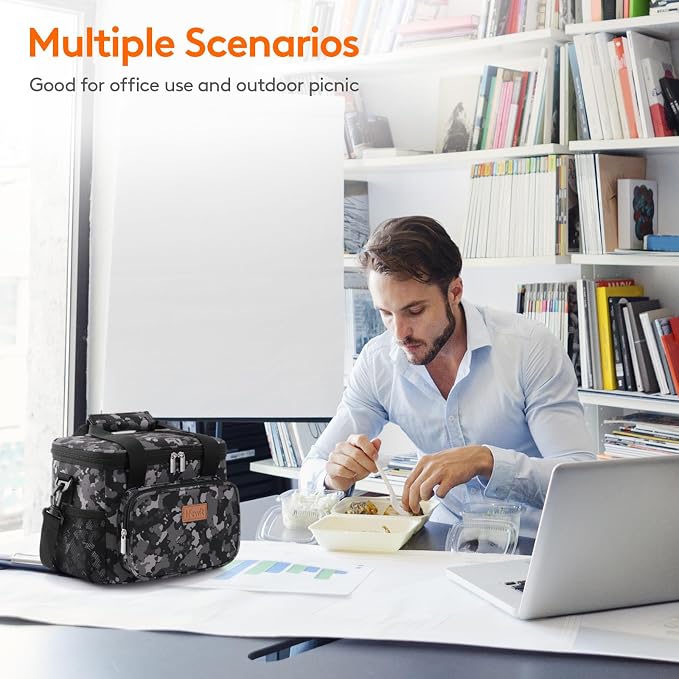 Lifewit Medium Lunch Bag Insulated Lunch Box Soft Cooler Cooling Tote - Image 7
