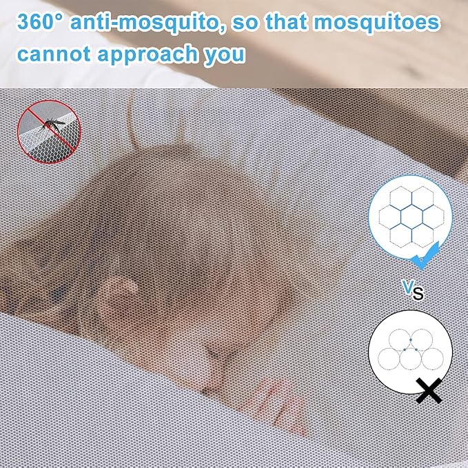 AMMER Pop-Up Mosquito Net Tent for Beds Portable Folding Design - Image 5