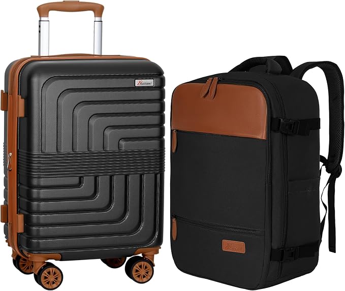 Romswi Luggage Sets 2 Piece, Expandable Carry On Luggage 20In by Romswi