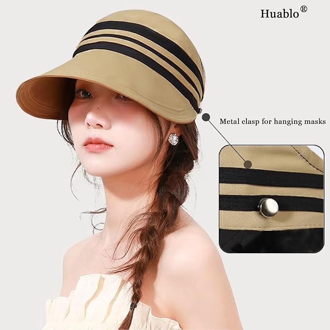 Sun Hats for Womens Wide Brim UV Protection Fishing Hats Packable Reversible - Image 2
