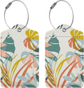 2 Pcs Boho Foliage Botanical Luggage Tag by Vridoyt