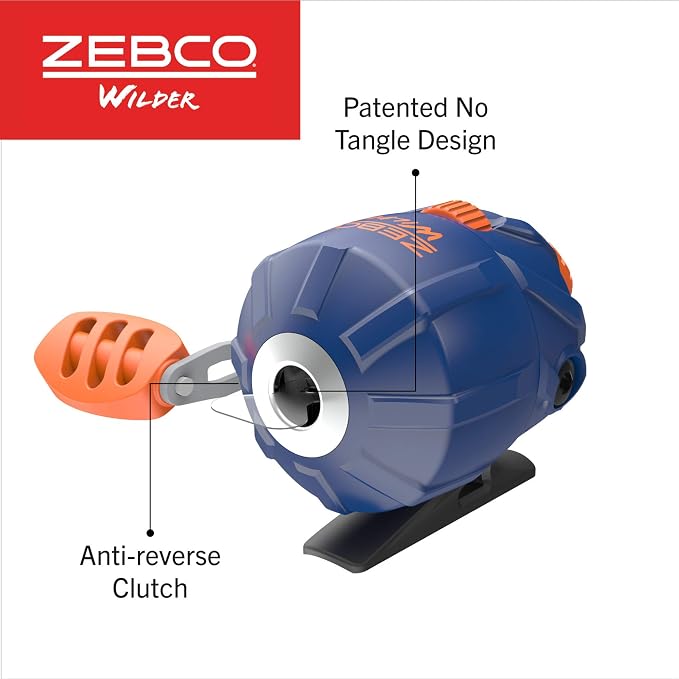 Zebco Wilder Fishing Reel and Rod Combo, Patented No-Tangle Reel, Pre-Spooled - Image 3