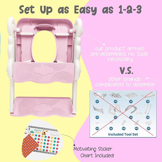 Musical & Sound Toddler Potty Training Seat w/Step Stool Ladder - Image 6