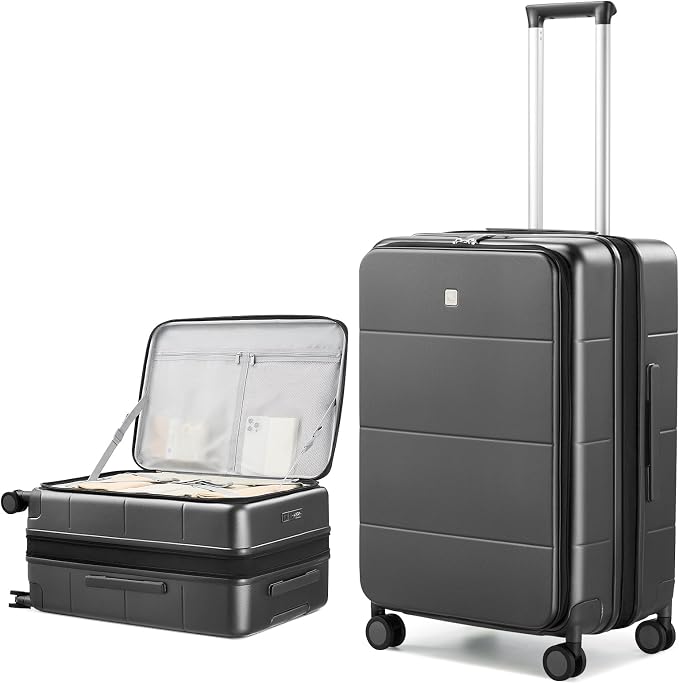 Hanke Hardside Expandable Checked Luggage, 24 Inch Top Opening Trunk Luggages by Hanke