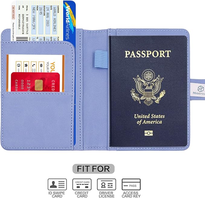 Melsbrinna Premium Leather Passport Holder Covers Case, Waterproof Rfid - Image 2