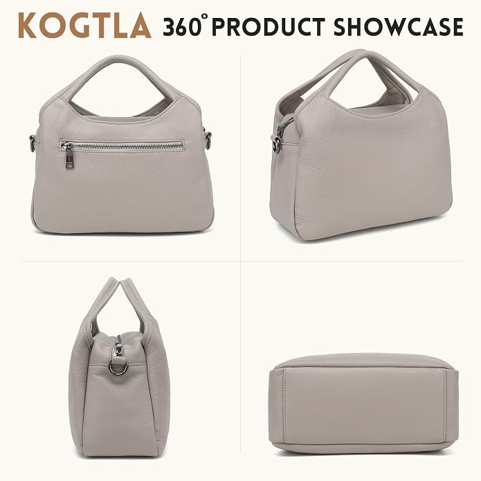 KOGTLA Genuine Leather Purses for Women, Crossbody Shoulder Bags - Image 3