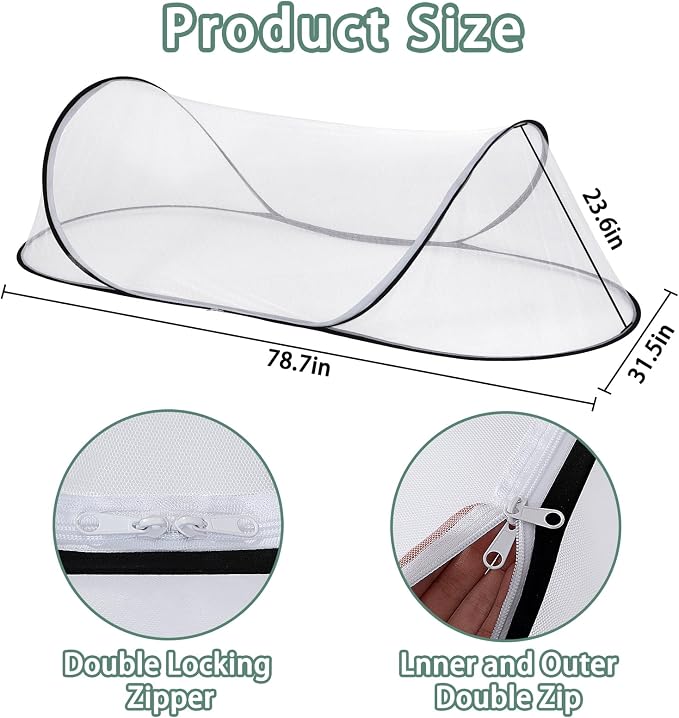 78.7 * 31.5 * 23.6 Inch Large Pop Up Mosquito Net, Collapsible Portable - Image 5