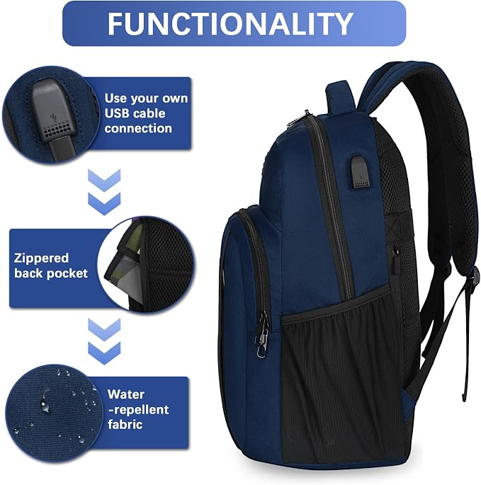 LARIPOP Extra Large Backpack, 17.3 Inch Business Laptop backpack - Image 4