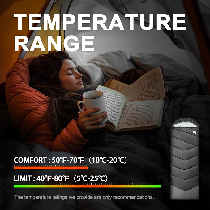 Sleeping Bags for Adults Cold Weather, Waterproof, Lightweight Sleeping Bag for - Image 4