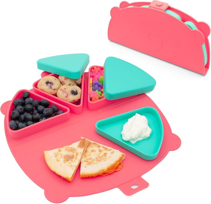 On-The-Go Snack Mat – Baby Silicone Travel Dining Placemat – Portable Silicone by 321Grow