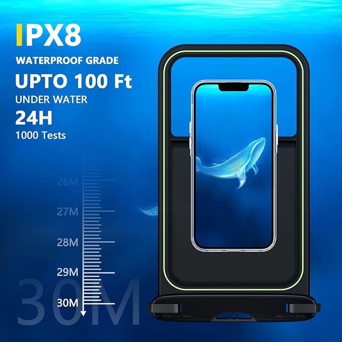 Temdan 2 Pcs Floating Waterproof Phone Pouch, Universal IPX8 Waterproof Cell - Image 3