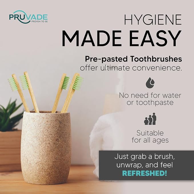 12 Pack Disposable Bamboo Toothbrushes - Image 6
