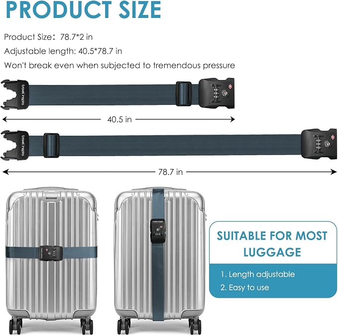 Travel Inspira Luggage Straps for Suitcases - Image 5