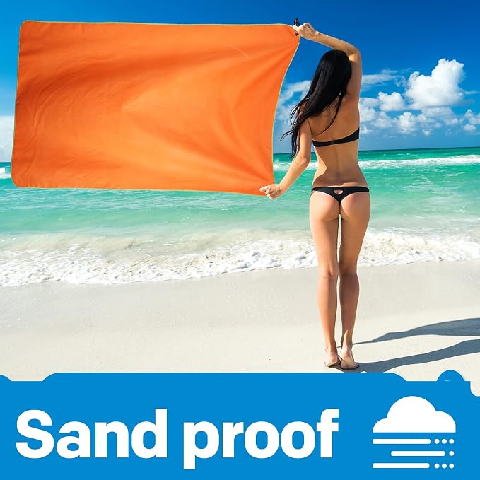 HOEAAS 2 Pack Microfiber Camping Towels, Quick Dry Towel, Super Absorbent Ultra - Image 8