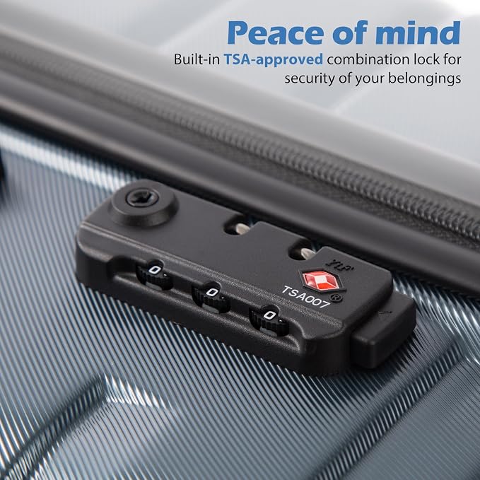 Coolife Luggage Suitcase Carry on Hardside PC+ABS Spinner TSA Lock Telescopic - Image 3