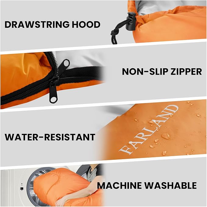 FARLAND Sleeping Bags 30℉ for Adults Teens Kids - Image 6