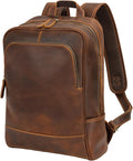 Leather Backpack for Men 15.6" Laptop Backpack 100% Madagascar top-Grain by Unknown