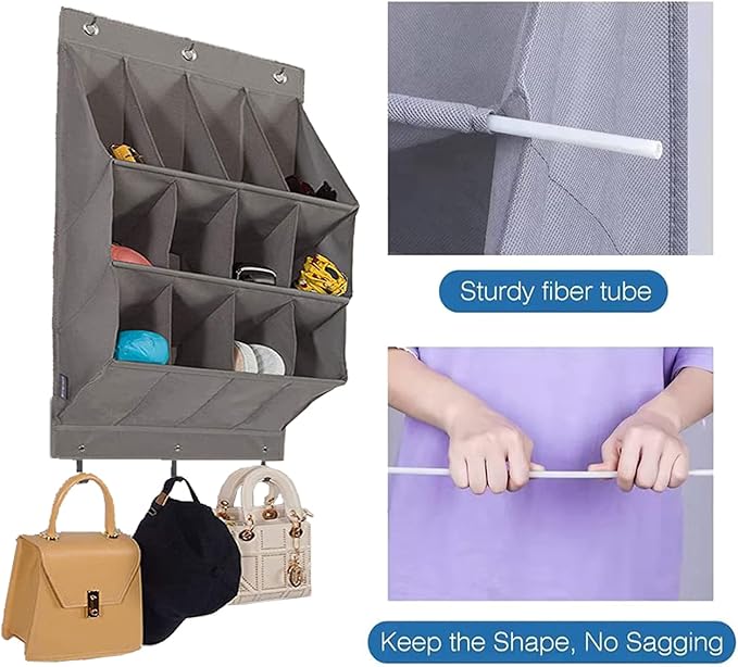 Over the Door Shoe Organizer, Oxford 600D Fabric Shoe Storage Rack - Image 3