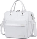 TuErCao White Lunch Bag Fits Bento Boxes, Snack and Foods, Cooler Bags by TuErcao