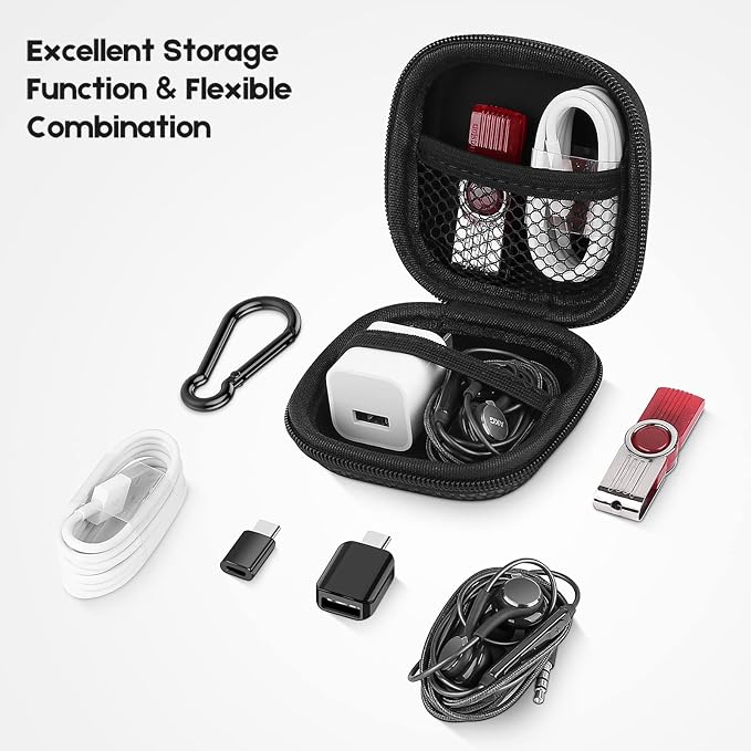 Earbud Case Hard EVA Earphone Carrying Case Cell Phone Accessories Storage Bag - Image 6