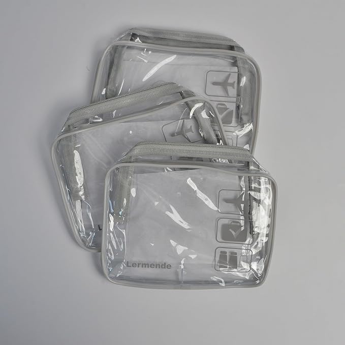 Lermende 2pcs Clear Toiletry Bag TSA Approved Travel Bag, Carry On - Image 7