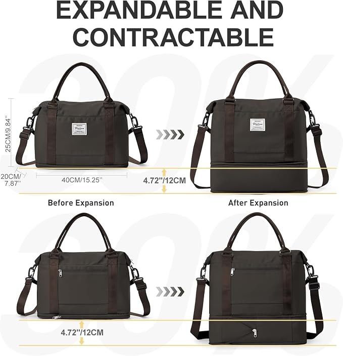 Travel Duffel Bag, Sports Tote Gym Bag, Shoulder Weekender Overnight Bag - Image 5