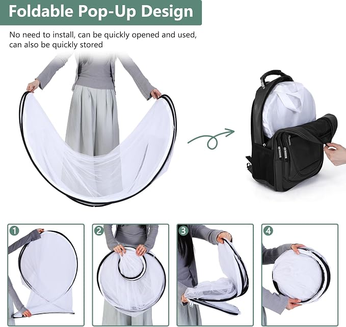 78.7 * 31.5 * 23.6 Inch Large Pop Up Mosquito Net, Collapsible Portable - Image 7