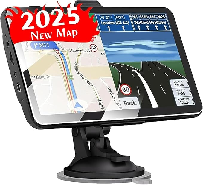 2025 Car GPS Navigator 2.5D Touchscreen 7inch Car GPS, Truck GPS Commercial by LONGRUF