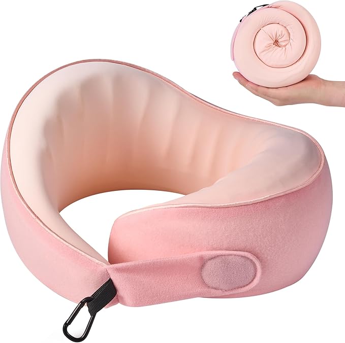 Travel Pillow, 100% Pure Memory Foam Travel Neck Pillow Airplane Neck Support by KPNEOL