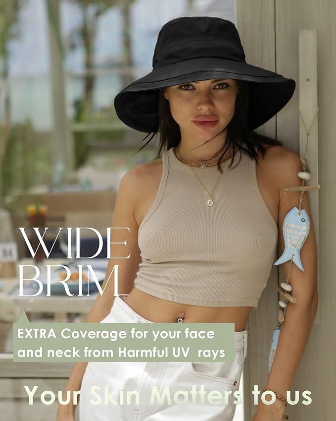 Sun Hats for Women Gardening Hat Wide Brim Ponytail Beach Sun Protection - Image 7