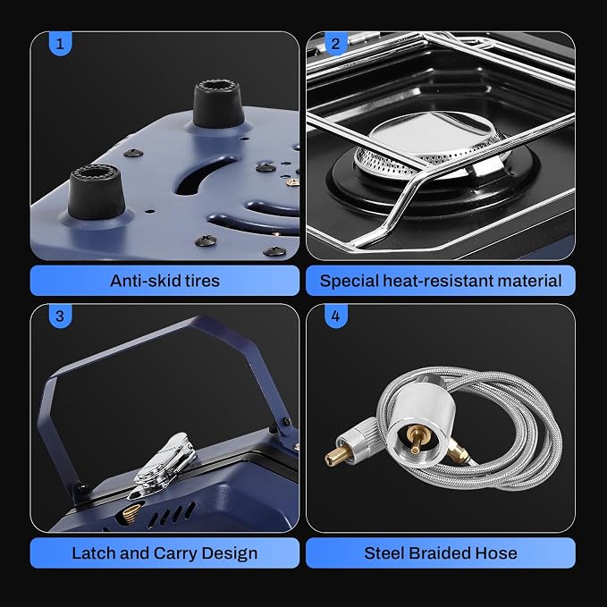 2-Burner Foldable Camping Stove - Image 6