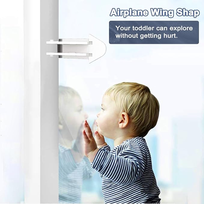 6-Pack Sliding Door Locks for Baby Safety, Viaky Child Cabinet Proofing Strong - Image 2