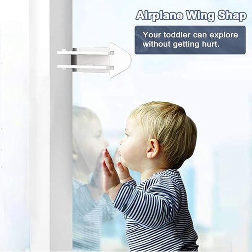 6-Pack Sliding Door Locks for Baby Safety, Viaky Child Cabinet Proofing Strong - Image 2
