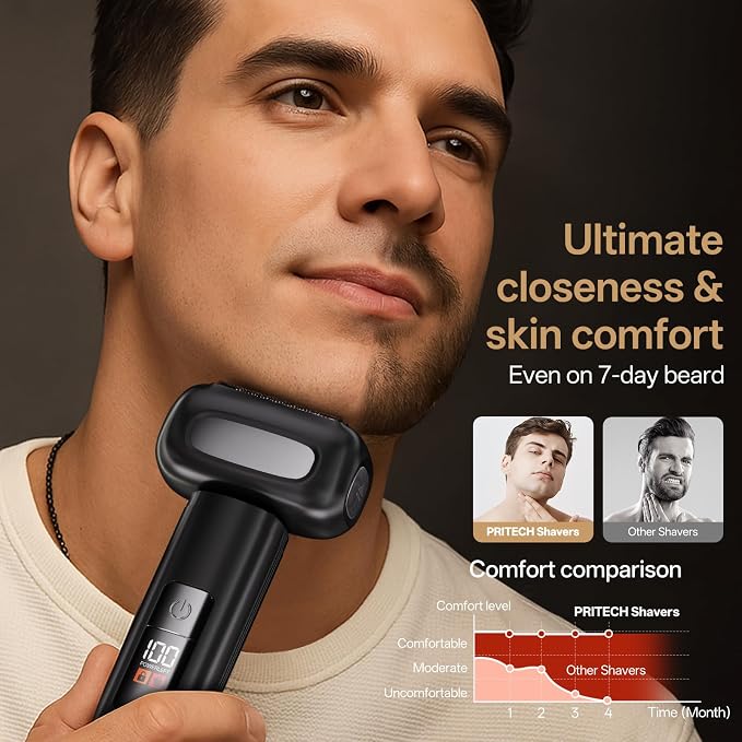 PRITECH Electric Razor Men Shaving Face, Men Electric Shaver, Close Electric - Image 3