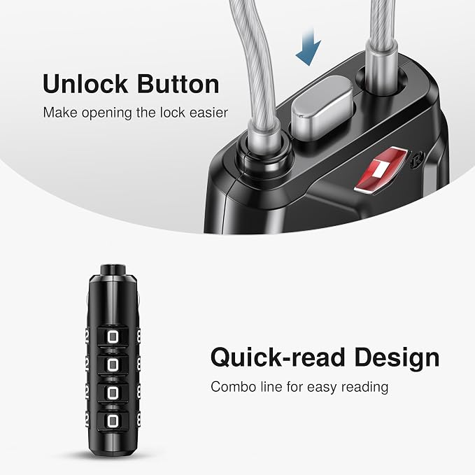 Puroma 6 Pack TSA Approved Luggage Locks, 4 Digit Combination Travel Locks - Image 5