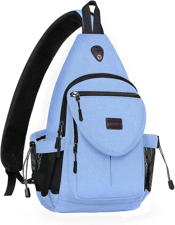 MOSISO Sling Backpack, Canvas Crossbody Hiking Daypack Bag by MOSISO