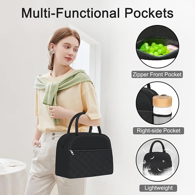 Lunch Bag Lunch Box for Women Men Insulated Reusable Large Lunch Tote Bag Adult - Image 3