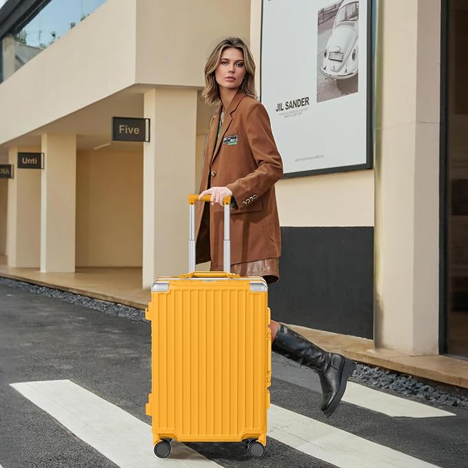 AnyZip Carry On Luggage PC+ABS Aluminum Frame Zipperless Luggage Hard Shell - Image 8