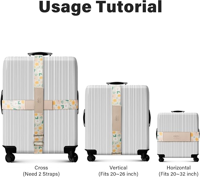 Luggage Straps for Suitcases, Adjustable Luggage Elastic Belt, Travel - Image 3