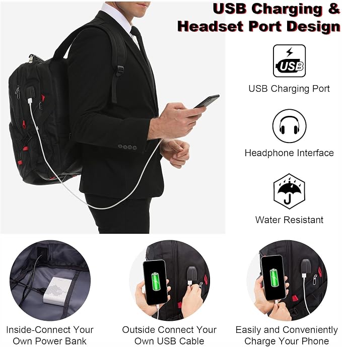 LOVEVOOK Travel Laptop Backpack Waterproof Anti Theft - Image 5
