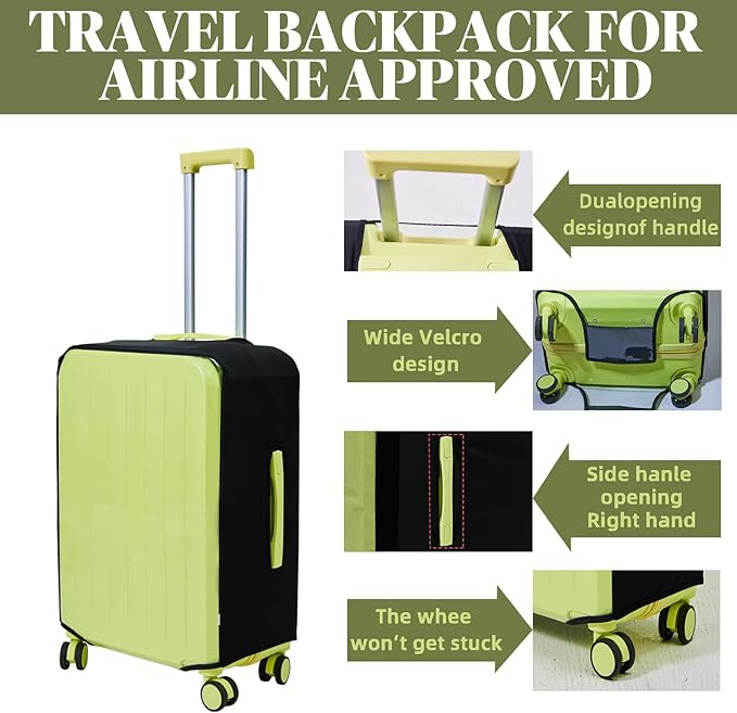 Clear Luggage Cover Protectors For Suitcases, Elastic Transparent waterproof - Image 2