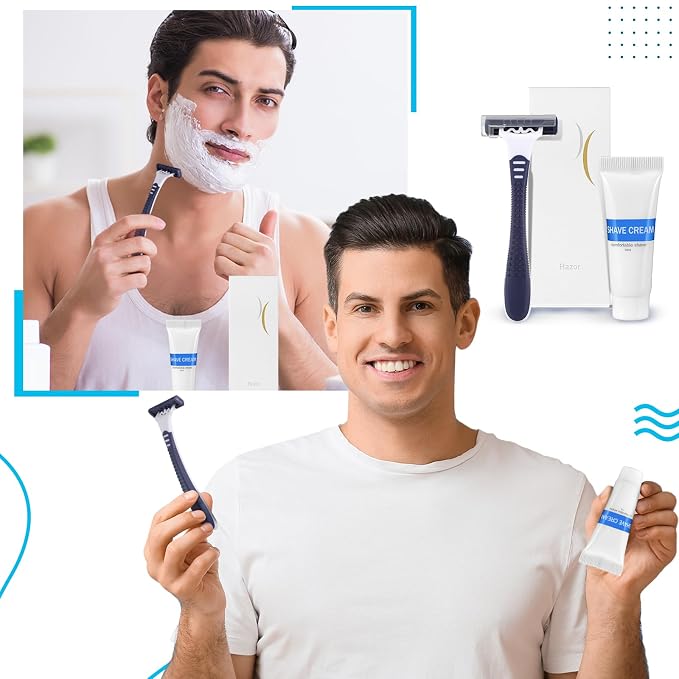 Hushee Shave Kit Bulk Travel Shaving Cream Disposable Twin Blade Razors and - Image 4