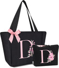 Vavabox Tote Bag, A-Z Initial Monogrammed Waterproof Tote Bag, Bridesmaid Gifts by Vavabox