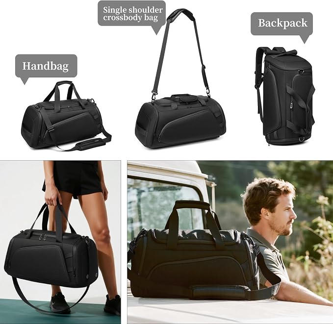 Duffle Bag for Travel, Carry on Gym Bag for Men, Waterproof Sport Bags - Image 6