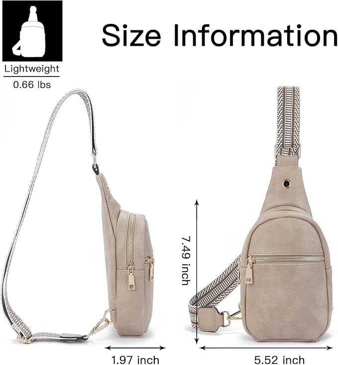 Telena Small Sling Bag for Women Leather Crossbody Fanny Packs Chest Bag for - Image 6