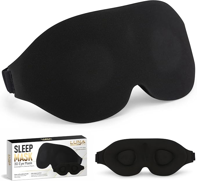 3D Sleep Mask with Travel Storage Bag – Blackout Eye Mask by Unknown