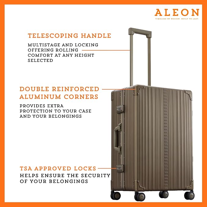 Aleon All Aluminum Lightweight 26" Carry-On Luggage - Image 4
