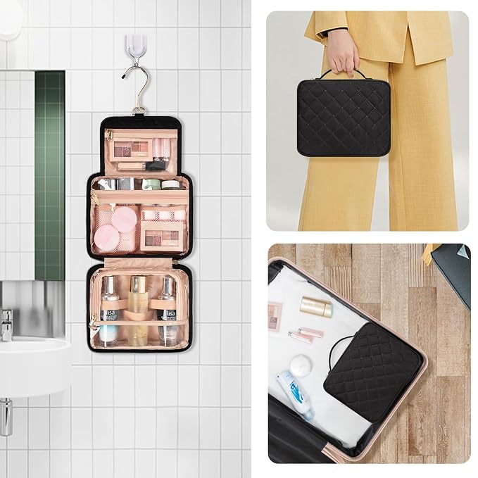 CUBETASTIC Hanging Travel Toiletry Bag, Portable Makeup Organizer - Image 2