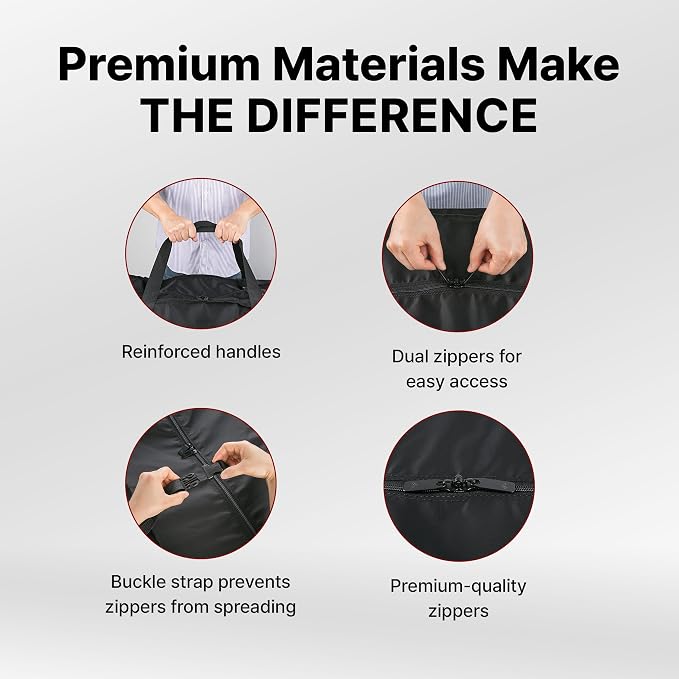 Plago Professional Quality Nylon Extra Large Duffel Bag, Lightweight Foldable - Image 5