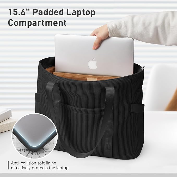 Tote Bag for Women with Zipper, Travel Tote Bags with Compartments Large - Image 7